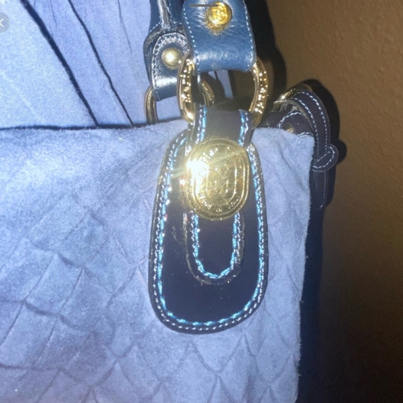 😍NWT Marino Orlandi Made in Italy Blue Suede Purse - Picture 12 of 15